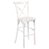 Chivari White Distressed Resin Steel Skeleton™ Cross Back Barstool - 2 Pack - Some Assembly Required BXRWD-KD-ST-AX-2