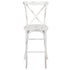 Chivari White Distressed Resin Steel Skeleton™ Cross Back Barstool - 2 Pack - Some Assembly Required BXRWD-KD-ST-AX-2