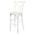 Chivari White Distressed Resin Steel Skeleton™ Cross Back Barstool - 2 Pack - Some Assembly Required BXRWD-KD-ST-AX-2