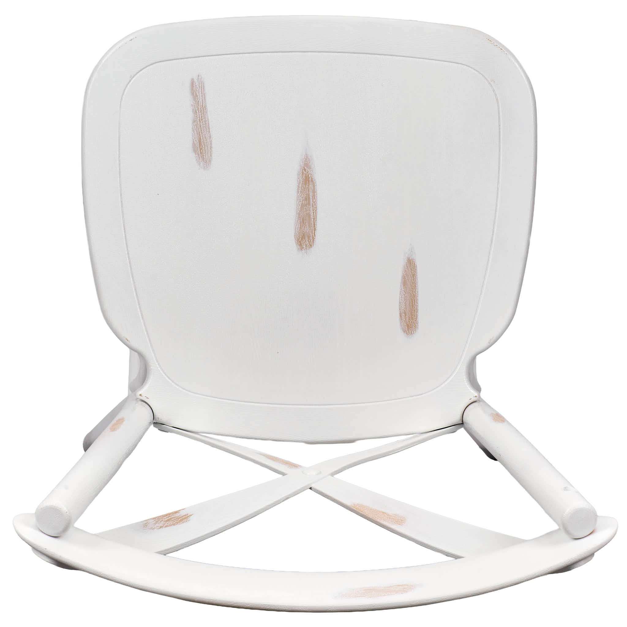 Chivari White Distressed Resin Steel Skeleton™ Cross Back Barstool - 2 Pack - Some Assembly Required BXRWD-KD-ST-AX-2