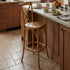 Chestnut Wood Cross Back Barstool