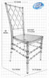 Chivari Clear Resin ProClear™ Diamond Back Chair CDRC-ZG-T