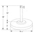 California Umbrellas Bronze 50 lbs Umbrella Base with Steel Casing CAL-CFMT160-BRONZE