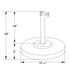 California Umbrellas Hammertone Grey 50 lbs Umbrella Base with Steel Casing CAL-199484008760