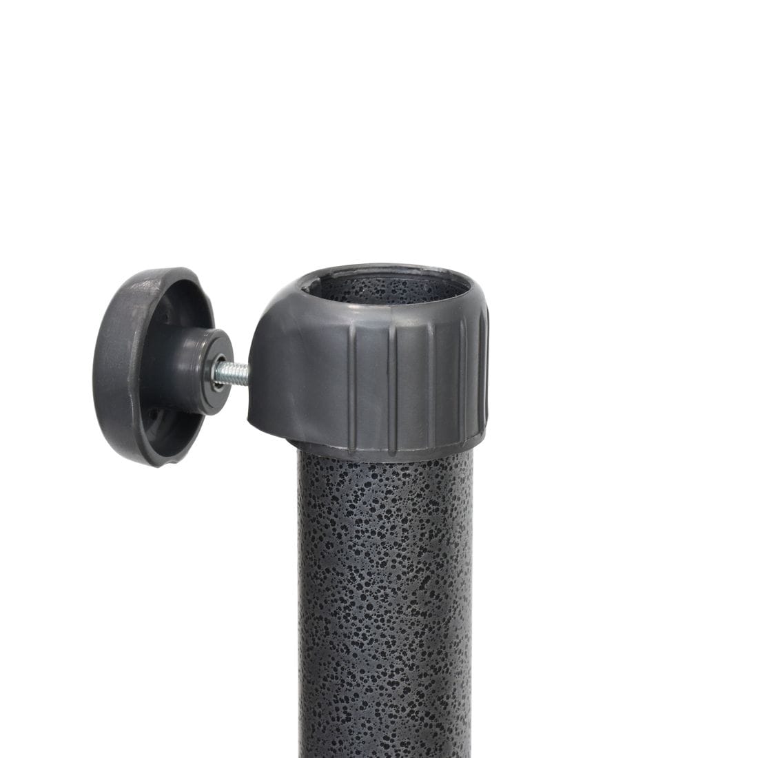 California Umbrellas Hammertone Gray 50 lbs Umbrella Base with Steel Casing CAL-CFMT160-HAMMERTONE-GREY