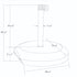 California Umbrellas White 75 lbs Umbrella Base with Steel Casing & Casters for Easy Mobility CAL-CFMT172-WHITE