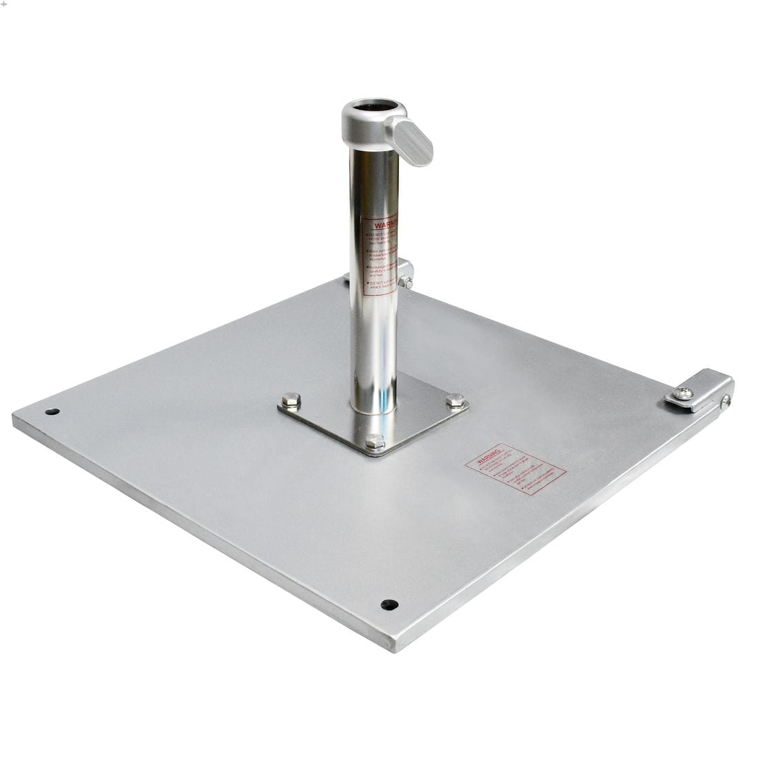 California Umbrellas Silver 70 lbs Galvanized Steel Base Plate with Casters for Easy Mobility CAL-199484008821