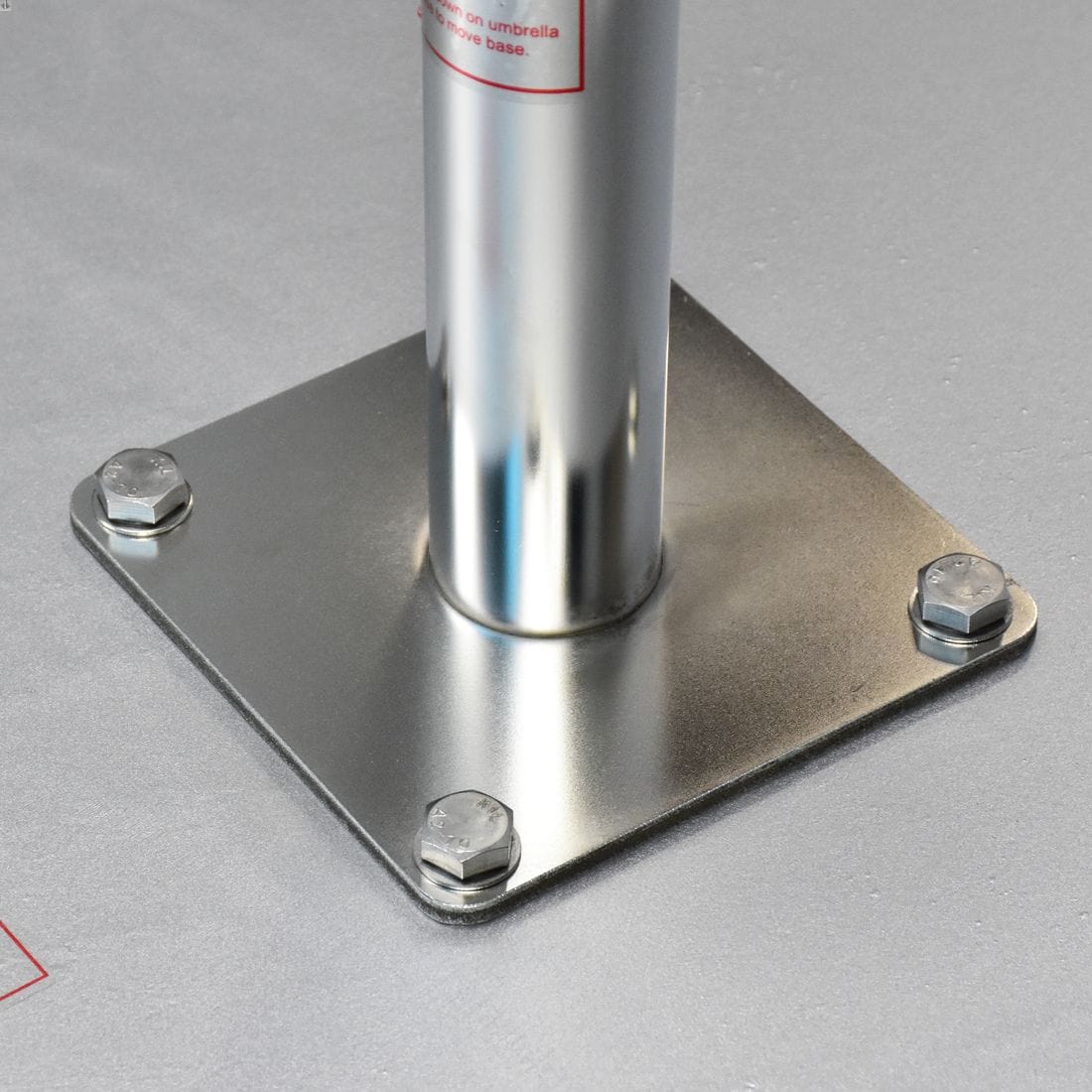 California Umbrellas Silver 70 lbs Galvanized Steel Base Plate with Casters for Easy Mobility CAL-199484008821