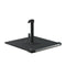 California Umbrellas Black 70 lbs Galvanized Steel Base Plate with Roller Wheel Bar for Easy Mobility CAL-CRL070-BLACK