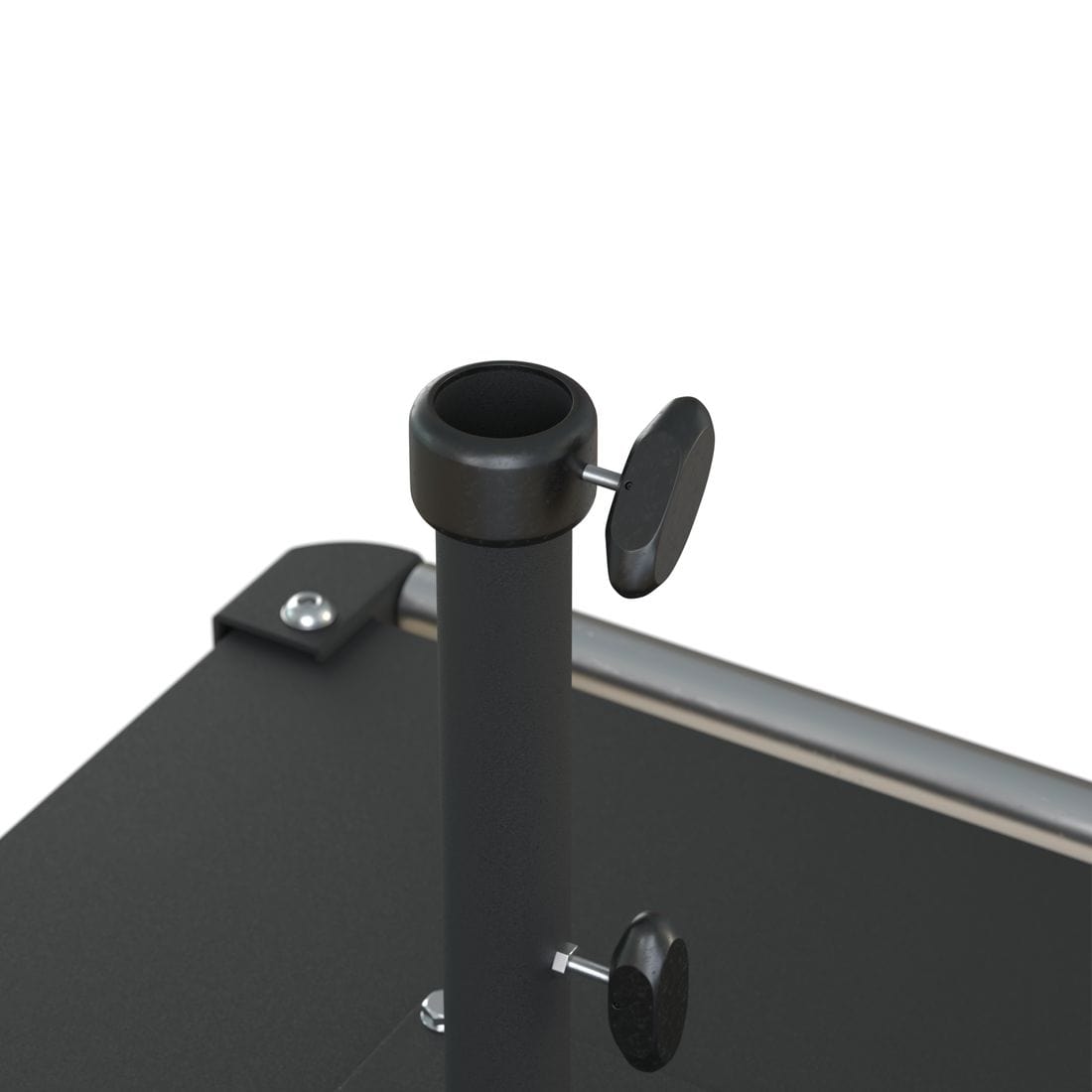California Umbrellas Black 70 lbs Galvanized Steel Base Plate with Casters for Easy Mobility CAL-199484008838