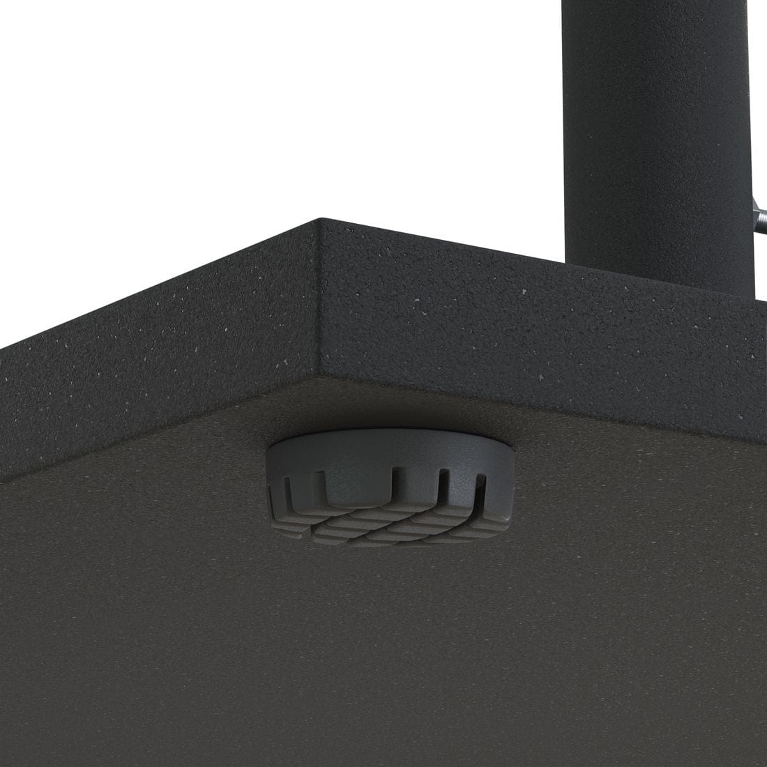 California Umbrellas Black 70 lbs Galvanized Steel Base Plate with Casters for Easy Mobility CAL-199484008838