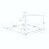 California Umbrellas Black 70 lbs Galvanized Steel Base Plate with Roller Wheel Bar for Easy Mobility CAL-CRL070-BLACK
