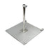 California Umbrellas Silver 100 lb Galvanized Steel Umbrella Base Plate with Casters, Fits 1.5" Pole CAL-CRL100