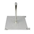 California Umbrellas Silver 100 lb Galvanized Steel Umbrella Base Plate with Casters, Fits 1.5" Pole CAL-CRL100