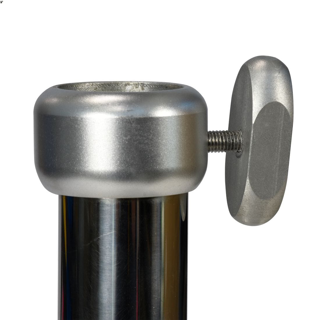 California Umbrellas Silver 100 lb Galvanized Steel Umbrella Base Plate with Casters, Fits 1.5