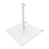 California Umbrellas White 100 lbs Galvanized Steel Base Plate with Casters for Easy Mobility CAL-199484008876