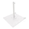 California Umbrellas White 100 lb Galvanized Steel Umbrella Base Plate with Casters, Fits 1.5" Pole CAL-CRL100-WHITE