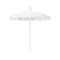California Umbrellas White 8.5' Pagoda Series Sunbrella Fabric Patio Umbrella with White Aluminum Pole and Pom Poms CAL-199484071757