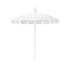 California Umbrellas White 8.5' Pagoda Series Sunbrella Fabric Patio Umbrella with White Aluminum Pole and Pom Poms CAL-199484071757