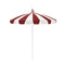 California Umbrellas Jockey Red 8.5' Pagoda Series Sunbrella Fabric Patio Umbrella with White Aluminum Pole and Push Lift CAL-199484071771