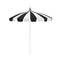 California Umbrellas Black 8.5' Pagoda Series Sunbrella Fabric Patio Umbrella with White Aluminum Pole and Push Lift CAL-199484071788