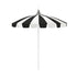 California Umbrellas Black 8.5' Pagoda Series Sunbrella Fabric Patio Umbrella with White Aluminum Pole and Push Lift CAL-199484071788