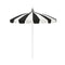 California Umbrellas Black 8.5' Pagoda Series Sunbrella Fabric Patio Umbrella with White Aluminum Pole and Push Lift CAL-SMPT852174PD-0408