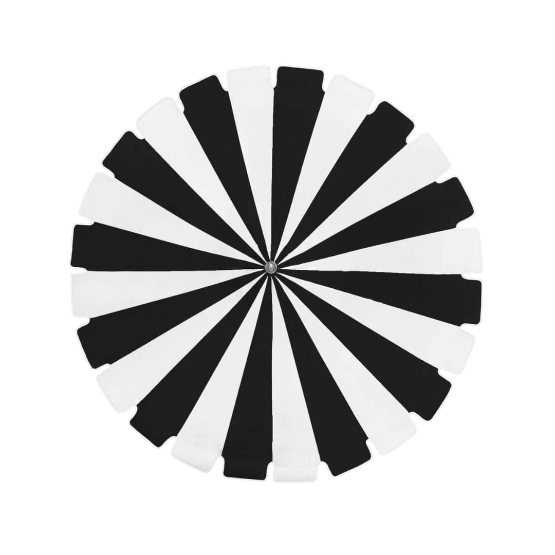 California Umbrellas Black 8.5' Pagoda Series Sunbrella Fabric Patio Umbrella with White Aluminum Pole and Push Lift CAL-199484071788