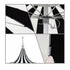 California Umbrellas Black 8.5' Pagoda Series Sunbrella Fabric Patio Umbrella with White Aluminum Pole and Push Lift CAL-SMPT852174PD-0408