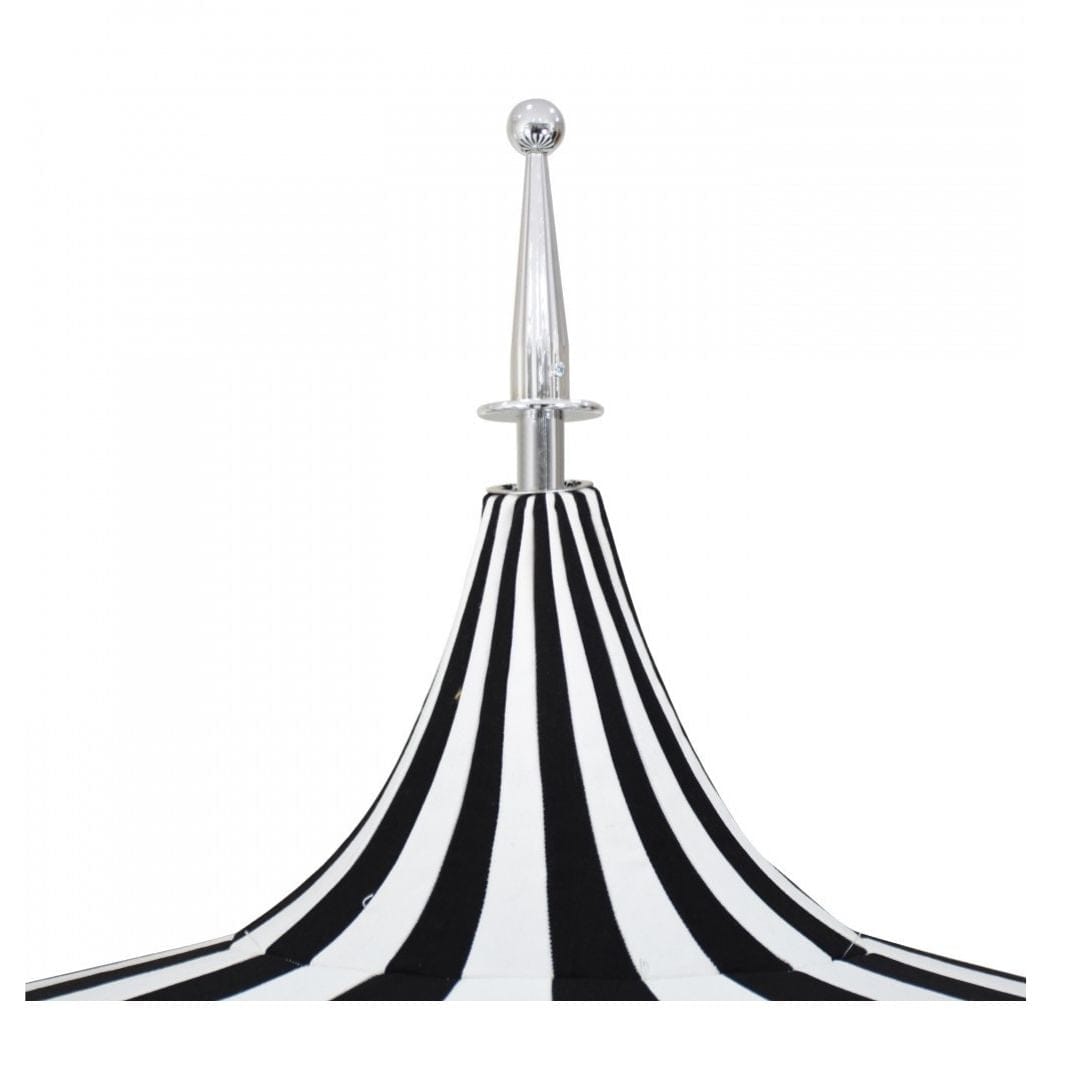 California Umbrellas Black 8.5' Pagoda Series Sunbrella Fabric Patio Umbrella with White Aluminum Pole and Push Lift CAL-199484071788