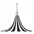 California Umbrellas Black 8.5' Pagoda Series Sunbrella Fabric Patio Umbrella with White Aluminum Pole and Push Lift CAL-SMPT852174PD-0408