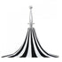 California Umbrellas Black 8.5' Pagoda Series Sunbrella Fabric Patio Umbrella with White Aluminum Pole and Push Lift CAL-199484071788