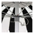 California Umbrellas Black 8.5' Pagoda Series Sunbrella Fabric Patio Umbrella with White Aluminum Pole and Push Lift CAL-SMPT852174PD-0408