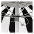 California Umbrellas Black 8.5' Pagoda Series Sunbrella Fabric Patio Umbrella with White Aluminum Pole and Push Lift CAL-199484071788