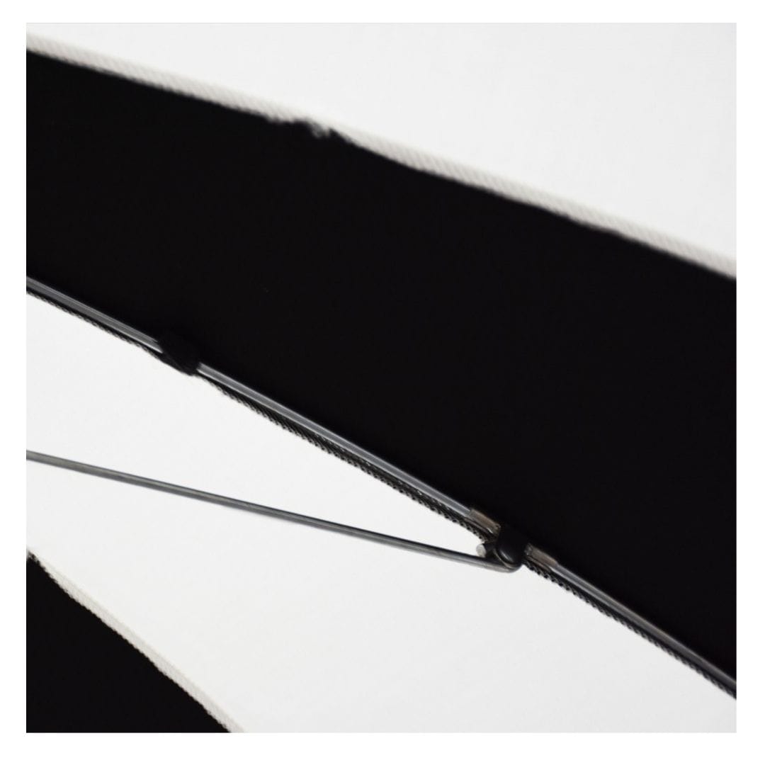 California Umbrellas Black 8.5' Pagoda Series Sunbrella Fabric Patio Umbrella with White Aluminum Pole and Push Lift CAL-SMPT852174PD-0408
