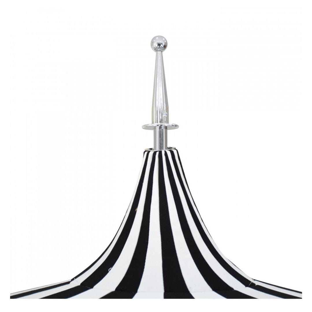 California Umbrellas Tuscan 8.5' Pagoda Series Sunbrella Fabric Patio Umbrella with White Aluminum Pole and Push Lift CAL-199484071795