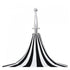 California Umbrellas Tuscan 8.5' Pagoda Series Sunbrella Fabric Patio Umbrella with White Aluminum Pole and Push Lift CAL-SMPT852174PD-0417