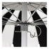 California Umbrellas Tuscan 8.5' Pagoda Series Sunbrella Fabric Patio Umbrella with White Aluminum Pole and Push Lift CAL-SMPT852174PD-0417