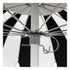 California Umbrellas Tuscan 8.5' Pagoda Series Sunbrella Fabric Patio Umbrella with White Aluminum Pole and Push Lift CAL-199484071795
