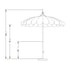 California Umbrellas Tuscan 8.5' Pagoda Series Sunbrella Fabric Patio Umbrella with White Aluminum Pole and Push Lift CAL-SMPT852174PD-0417