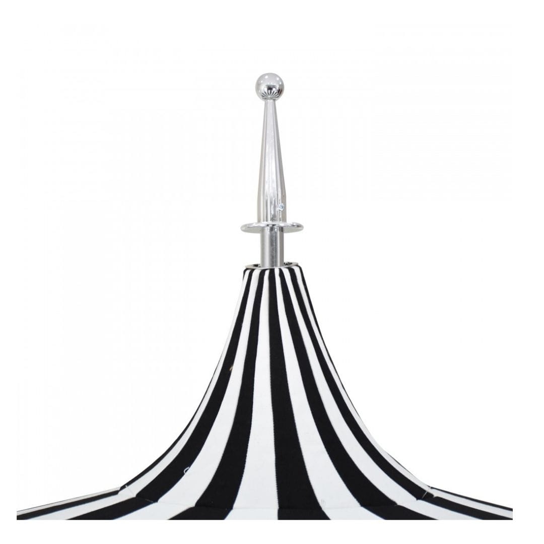 California Umbrellas Antique Beige 8.5' Pagoda Series Sunbrella Fabric Patio Umbrella with White Aluminum Pole and Push Lift CAL-SMPT852174PD-0422