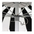 California Umbrellas Antique Beige 8.5' Pagoda Series Sunbrella Fabric Patio Umbrella with White Aluminum Pole and Push Lift CAL-SMPT852174PD-0422