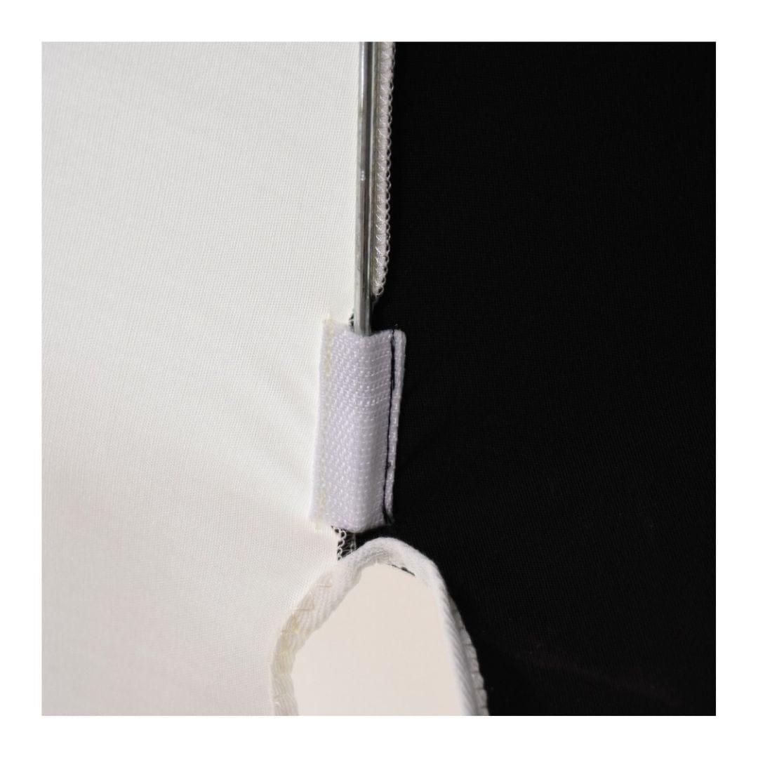 California Umbrellas Antique Beige 8.5' Pagoda Series Sunbrella Fabric Patio Umbrella with White Aluminum Pole and Push Lift CAL-199484071801