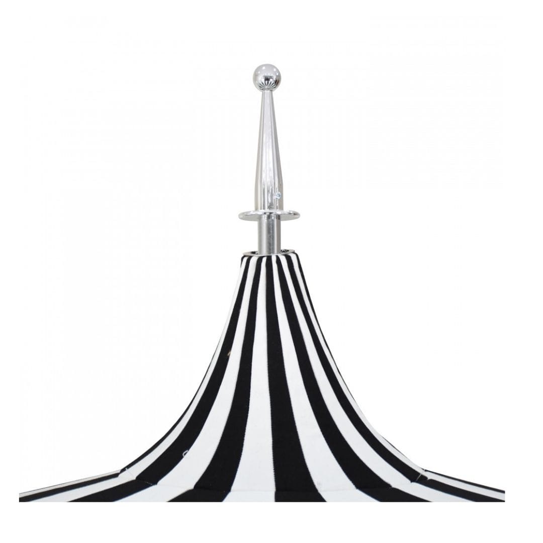 California Umbrellas Macaw 8.5' Pagoda Series Sunbrella Fabric Patio Umbrella with White Aluminum Pole and Push Lift CAL-SMPT852174PD-0429