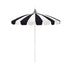 California Umbrellas Navy Blue 8.5' Pagoda Series Sunbrella Fabric Patio Umbrella with White Aluminum Pole and Push Lift CAL-199484071825
