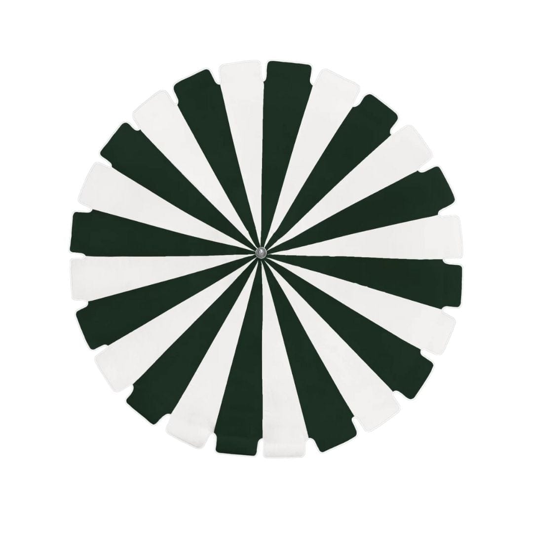 California Umbrellas Forest Green 8.5' Pagoda Series Sunbrella Fabric Patio Umbrella with White Aluminum Pole and Push Lift CAL-199484071832