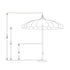California Umbrellas Forest Green 8.5' Pagoda Series Sunbrella Fabric Patio Umbrella with White Aluminum Pole and Push Lift CAL-SMPT852174PD-0446