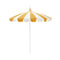 California Umbrellas Sunflower Yellow 8.5' Pagoda Series Sunbrella Fabric Patio Umbrella with White Aluminum Pole and Push Lift CAL-199484071849
