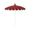 California Umbrellas Jockey Red 8.5' Classic Pagoda Series Sunbrella Fabric Patio Umbrella with White Aluminum Pole and Push Lift CAL-SMPT852174CLAS-5403