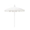 California Umbrellas Natural 8.5' Classic Pagoda Series Sunbrella Fabric Patio Umbrella with White Aluminum Pole and Push Lift CAL-SMPT852174CLAS-5404